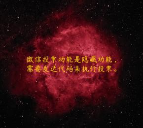 微信投票功能是隐藏功能，需要发送代码来执行投票。