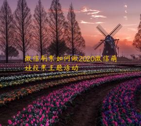 微信刷票如何做2020微信萌娃投票主题活动 