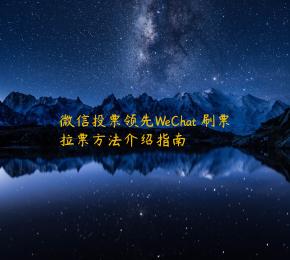 微信投票领先WeChat 刷票拉票方法介绍指南