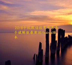  2018手机微信投票刷票高手破解版最新的Android版本